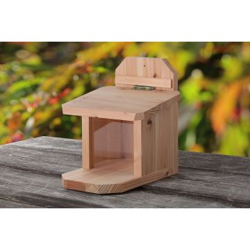 Eichhörnchen-Futterkasten aus heimischem Lärchenholz
