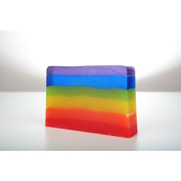 Regenbogen Blockgießseife, ca. 110 g